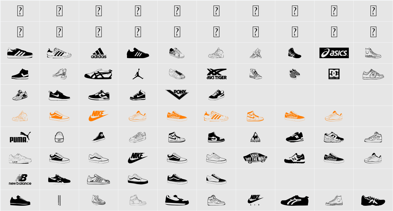 Sneakers Character Map