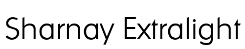 Sharnay Extralight Font Image