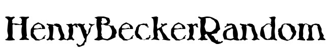 HenryBeckerRandom Font Image