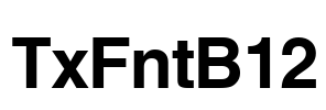 TxFntB12 Font Image