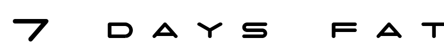 7 days fat Font Image