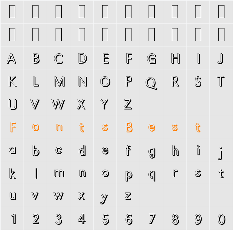 GroteskSh-Light Character Map