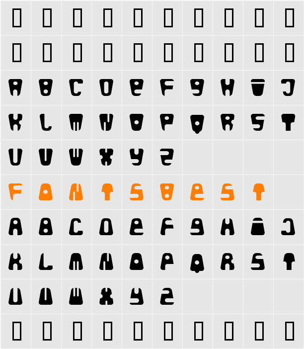 bald Character Map