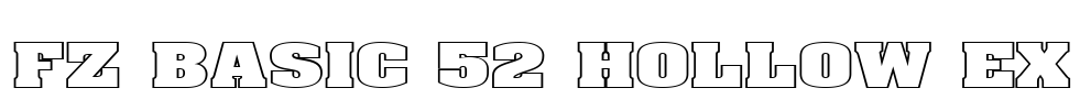 FZ BASIC 52 HOLLOW EX Font Image
