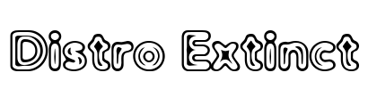 Distro Extinct Font Image