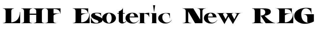 LHF Esoteric New REG Font Image