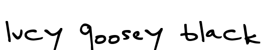 lucy goosey black Font Image