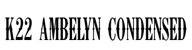 K22 Ambelyn Condensed Font Image