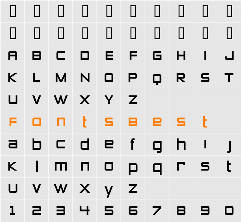 535-CAI978 Character Map