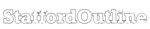 StaffordOutline Font Image