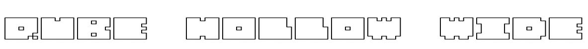 QUBE HOLLOW WIDE Font Image
