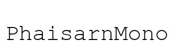 PhaisarnMono Font Image