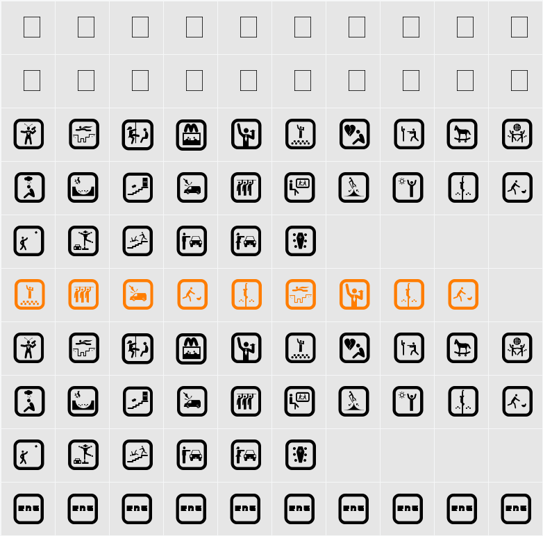 FUNNY ICON Character Map