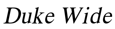 Duke Wide Font Image