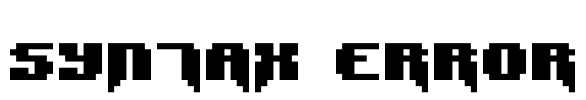Syntax Error Font Image