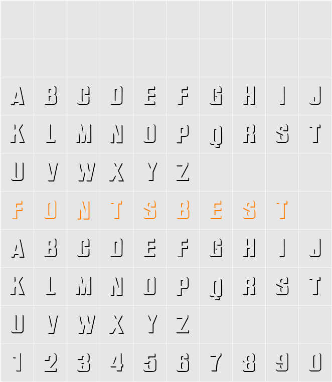 Relief Grotesk Character Map
