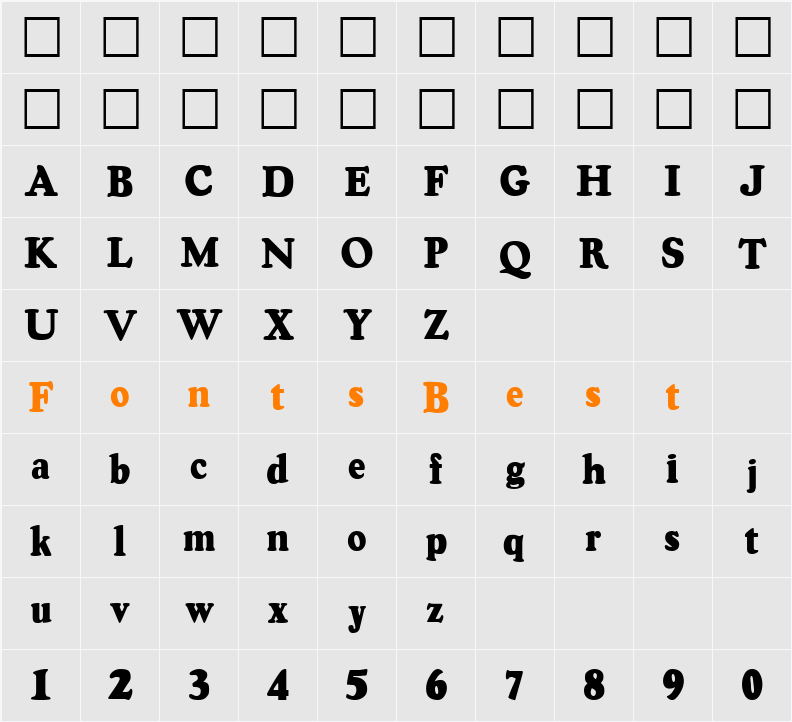 OswaldGrey Character Map