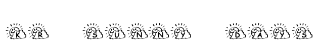 KR Sunny Days Font Image