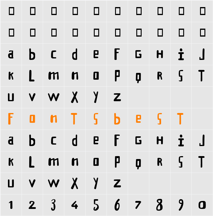 Klander Character Map