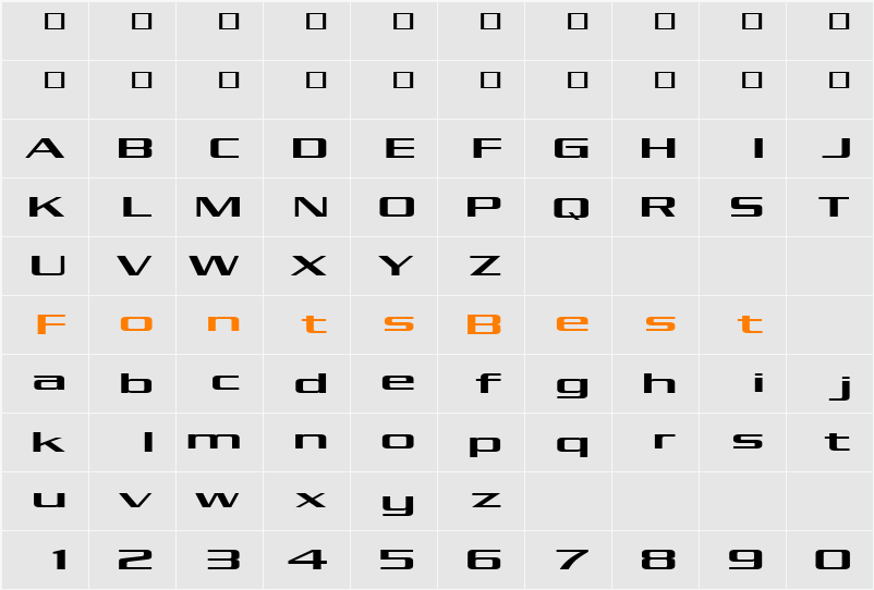 Kubra_Extended Character Map