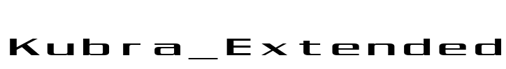 Kubra_Extended Font Image