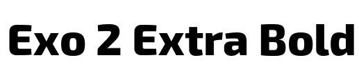 Exo 2 Extra Bold Font Image
