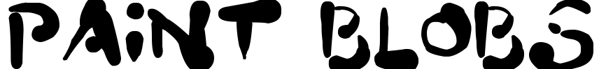 Paint Blobs Font Image
