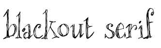 blackout serif Font Image