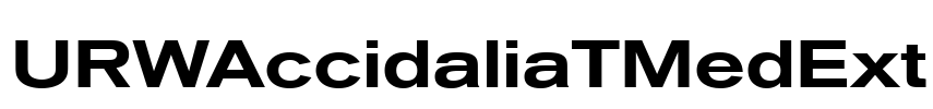 URWAccidaliaTMedExt Font Image