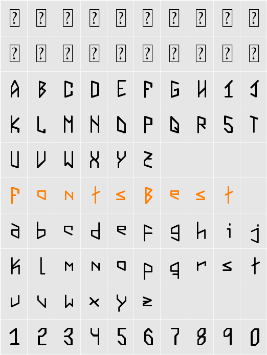 VirtualVectorVortex Character Map