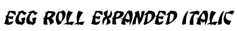 Egg Roll Expanded Italic Font Image