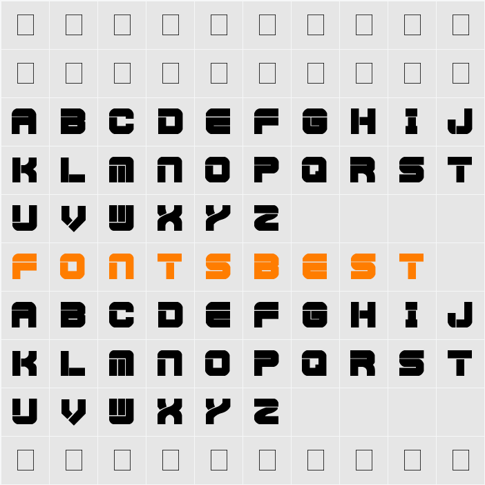 Futura Original Character Map