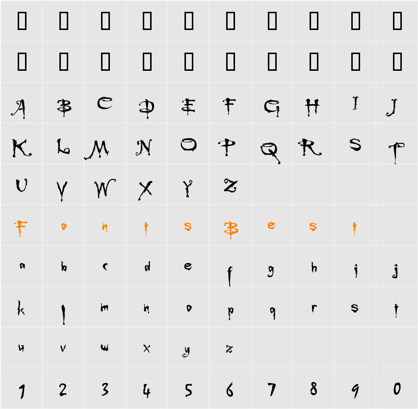 Rebuffed Character Map