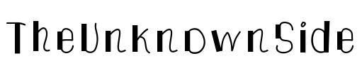 TheUnknownSide Font Image
