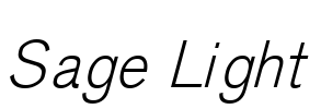 Sage Light Font Image