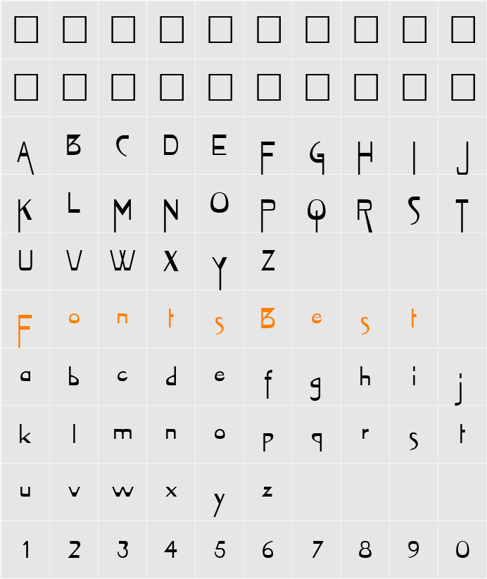 Vireo Character Map