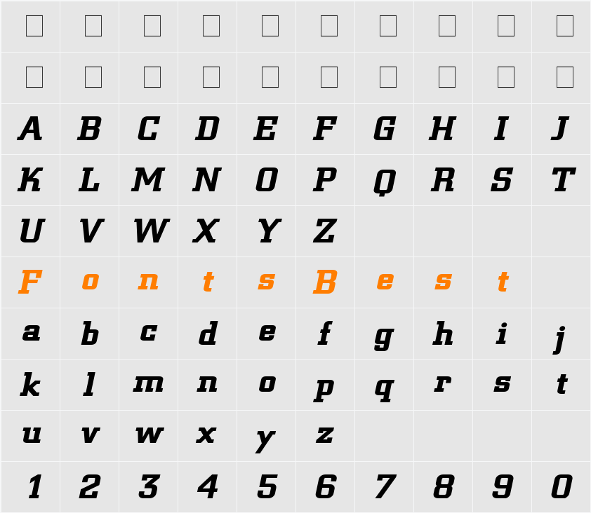 Geo 957 Wide Character Map