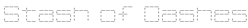 Stash of Dashes Font Image