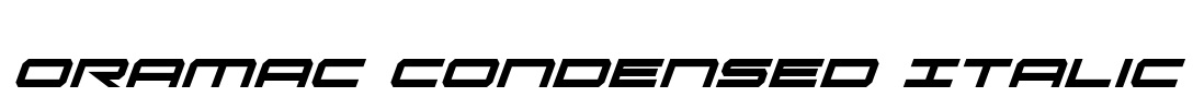 Oramac Condensed Italic Font Image