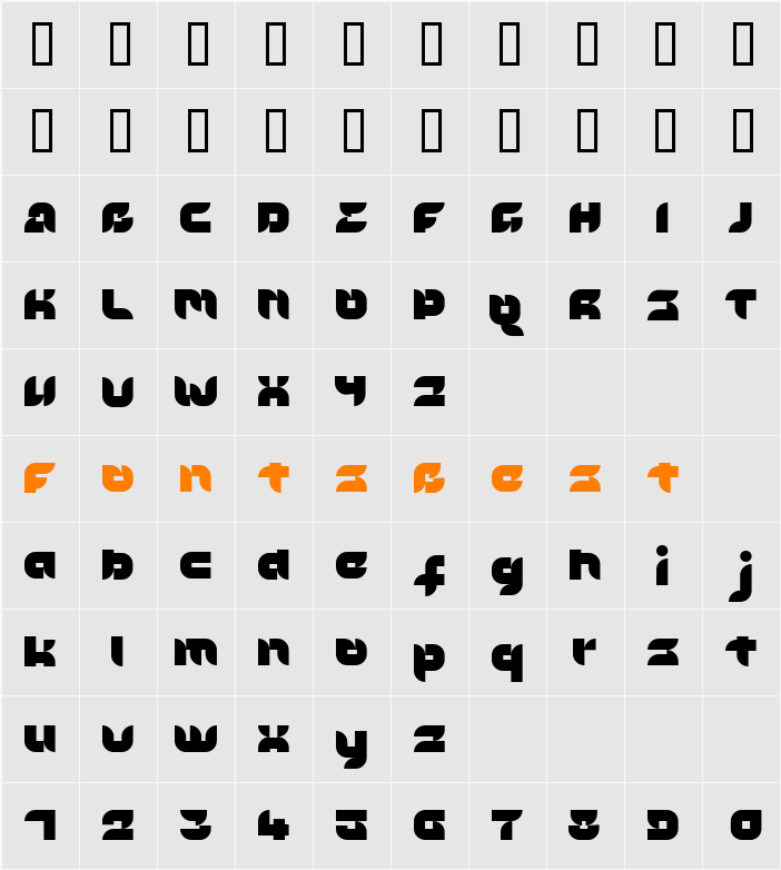 MD Airline AL Character Map