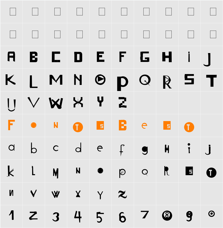 acogessic Character Map