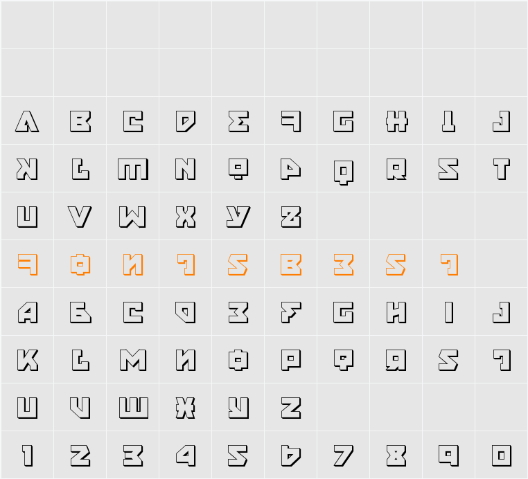 Nyet 3D Character Map