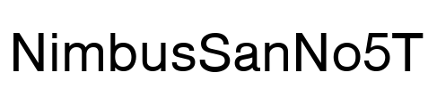 NimbusSanNo5T Font Image