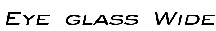 Eye glass Wide Font Image