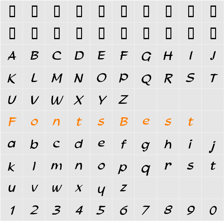 Parson Character Map