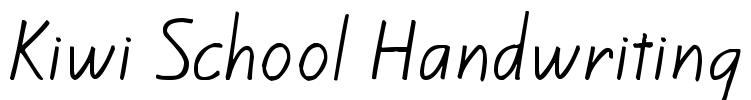 Kiwi School Handwriting