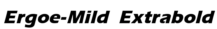 Ergoe-Mild Extrabold Font Image