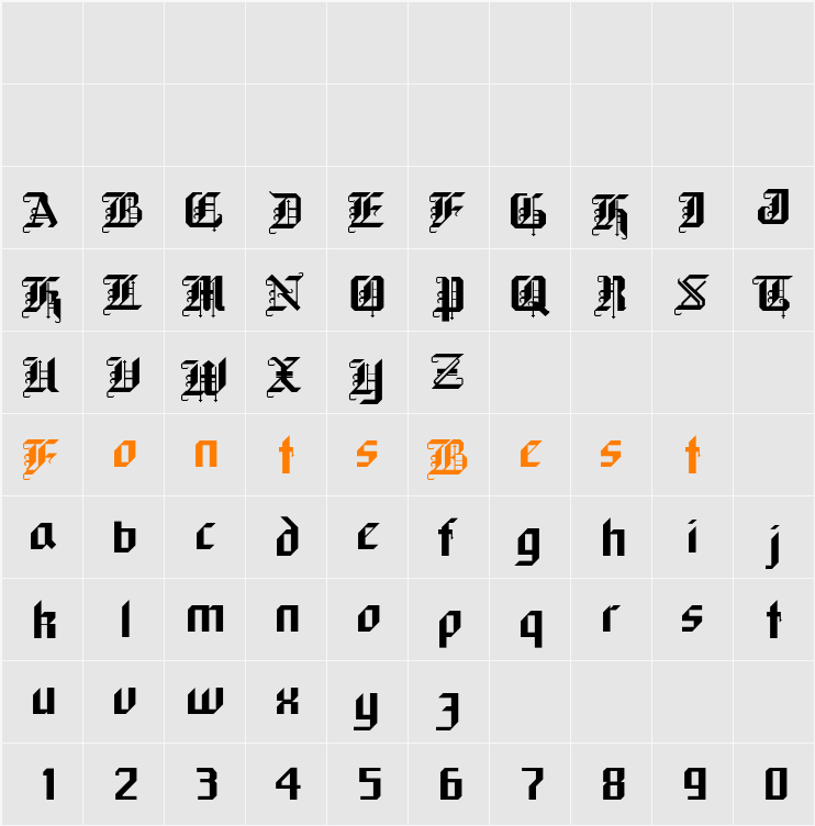 Black- Character Map
