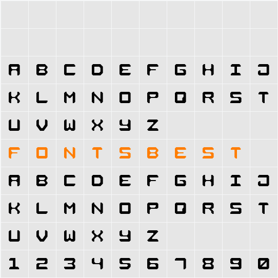 Square Metal-7 Character Map