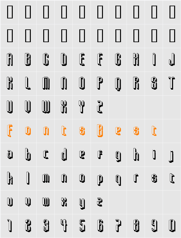 Comdotshadow Character Map